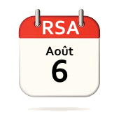 Le RSA de juillet sera versé le : lundi 6 août 2018