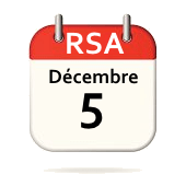 Le RSA de novembre sera versé le : lundi 5 décembre 2022