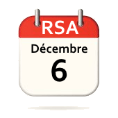 Le RSA de novembre sera versé le : lundi 6 décembre 2021